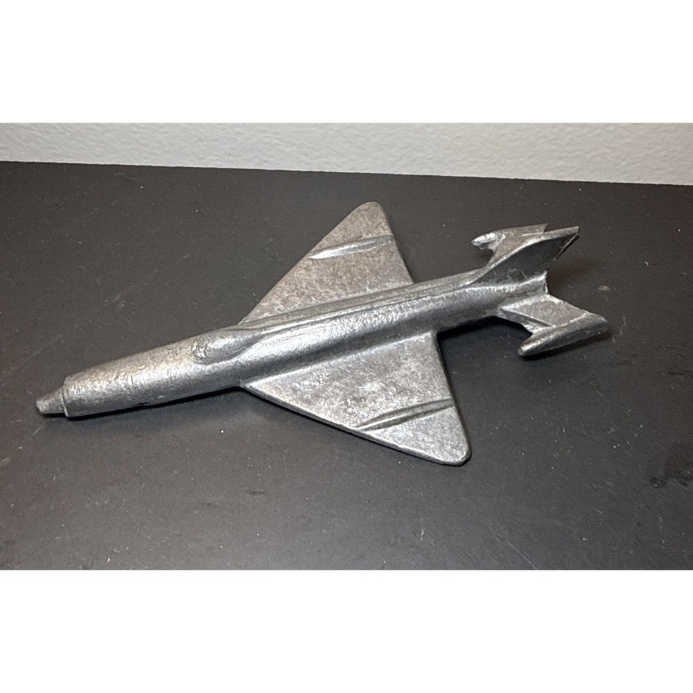 Vintage Soviet Union MIG 21 Style Plane Aluminum Model Airplane USSR Fighter Jet